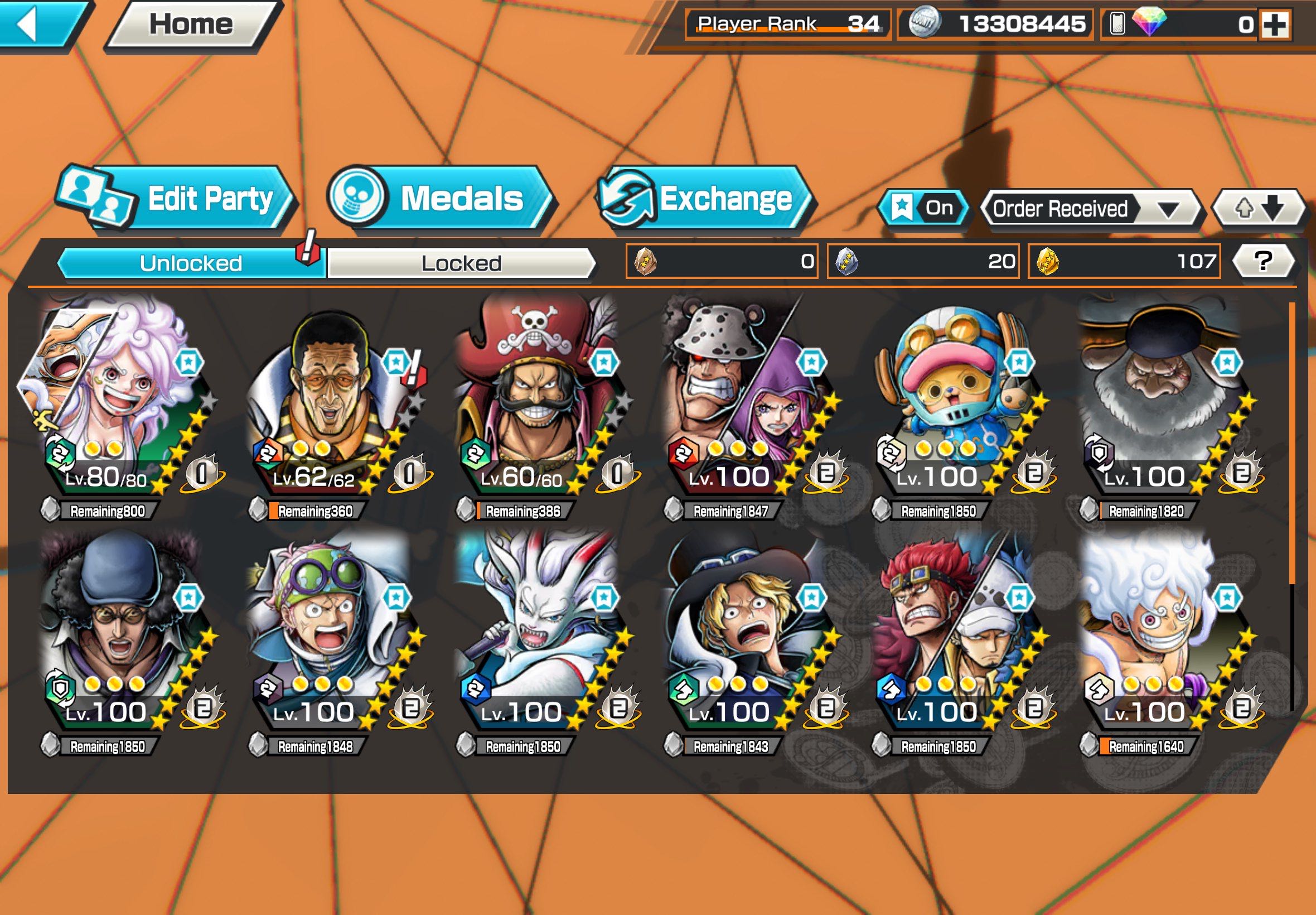 New ex  with other 8 ex stacked acc